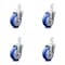 Service Caster 4 Inch Blue Polyurethane Wheel Swivel 7/8 Inch Square Stem Caster Set SCC SCC-SQ20S414-PPUB-BLUE-78-4 - alternate 3
